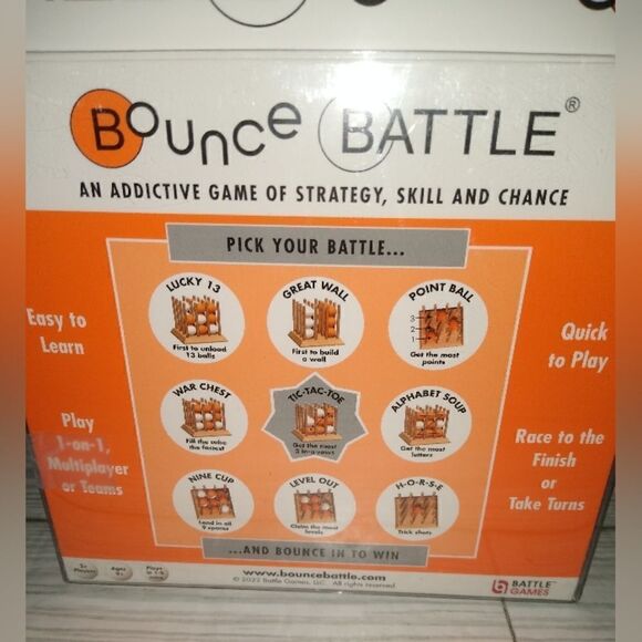 Bounce Battle Wood Edition Game Set/An Addictive Game Of Strategy Skill & Chance - Picture 8 of 9